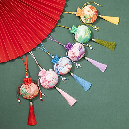 Bolsas de seda para joyería, 4 bolsas pequeñas con cordón miniatura 4