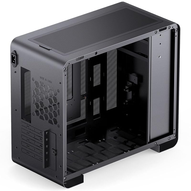 Jonsbo U4 Mini Mesh PC-Gehäuse Schwarz – Micro-ATX Case mit Mesh-Seitenteil, Platz für GPUs bis 420 mm, ATX-Netzteile bis 200 mm, luftdurchlässiges Design für Starke Builds