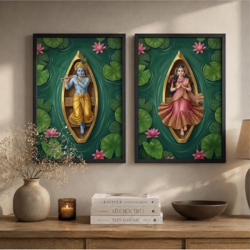 Image of Suneree Traditional Indian Wall Art - Set of 2 (ART 21, 10x13 INCHES)
