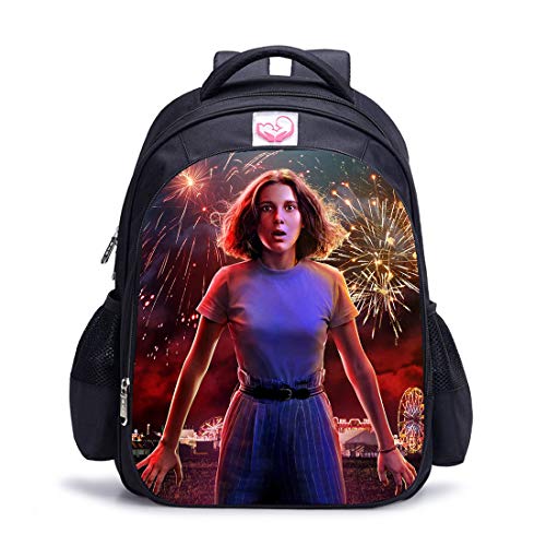 Memoryee Stranger Things 3D de impresión Unisex Niño Bolsa para la Escuela Collection Mochila de Lona portátil Libro Satchel Bolsa de Senderismo - 15L / 32 x 17 x 42 cm