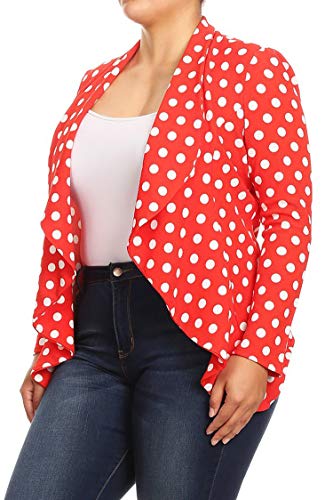 Women's Plus Size Long Sleeves Office Workwear Solid Blazer Jacket Made in USA3