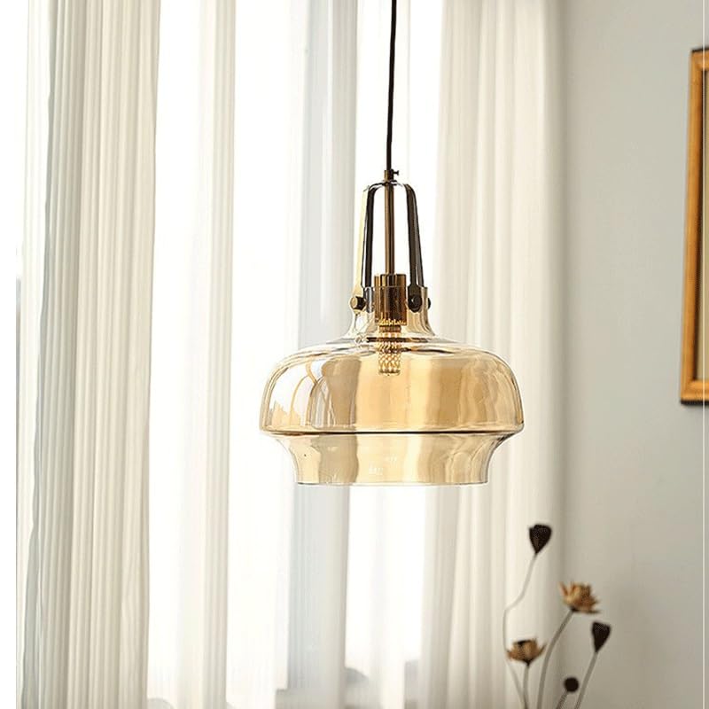 Lámpara colgante LED de vidrio de 13.7 pulgadas para techo de estudio