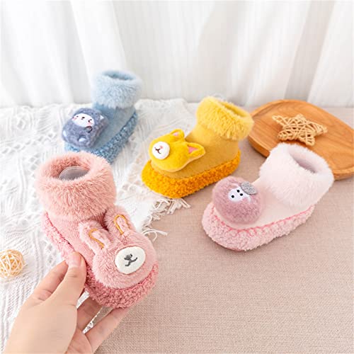 Baby Shoes Infant Socks Shoes Kids Toddler Cute Animal Fuzzy Bunny First Walking Slipper Sneakers Winter Warm Shoes2