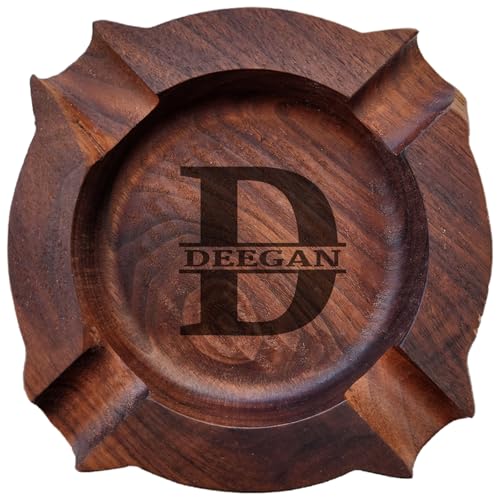 Personalized Name Walnut Cigar Ash Tray