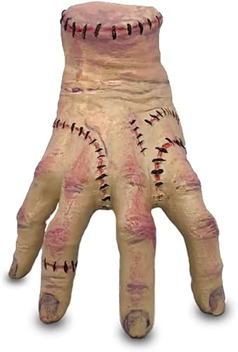 Beapir Thing Hand Addams - Decoración familiar para fiestas de Halloween, accesorios para miércoles, novedad aterradora de mano cortada de terror