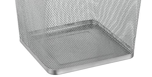 Lixeira Metal Quadrada, 16.5L, Prata, Ordene