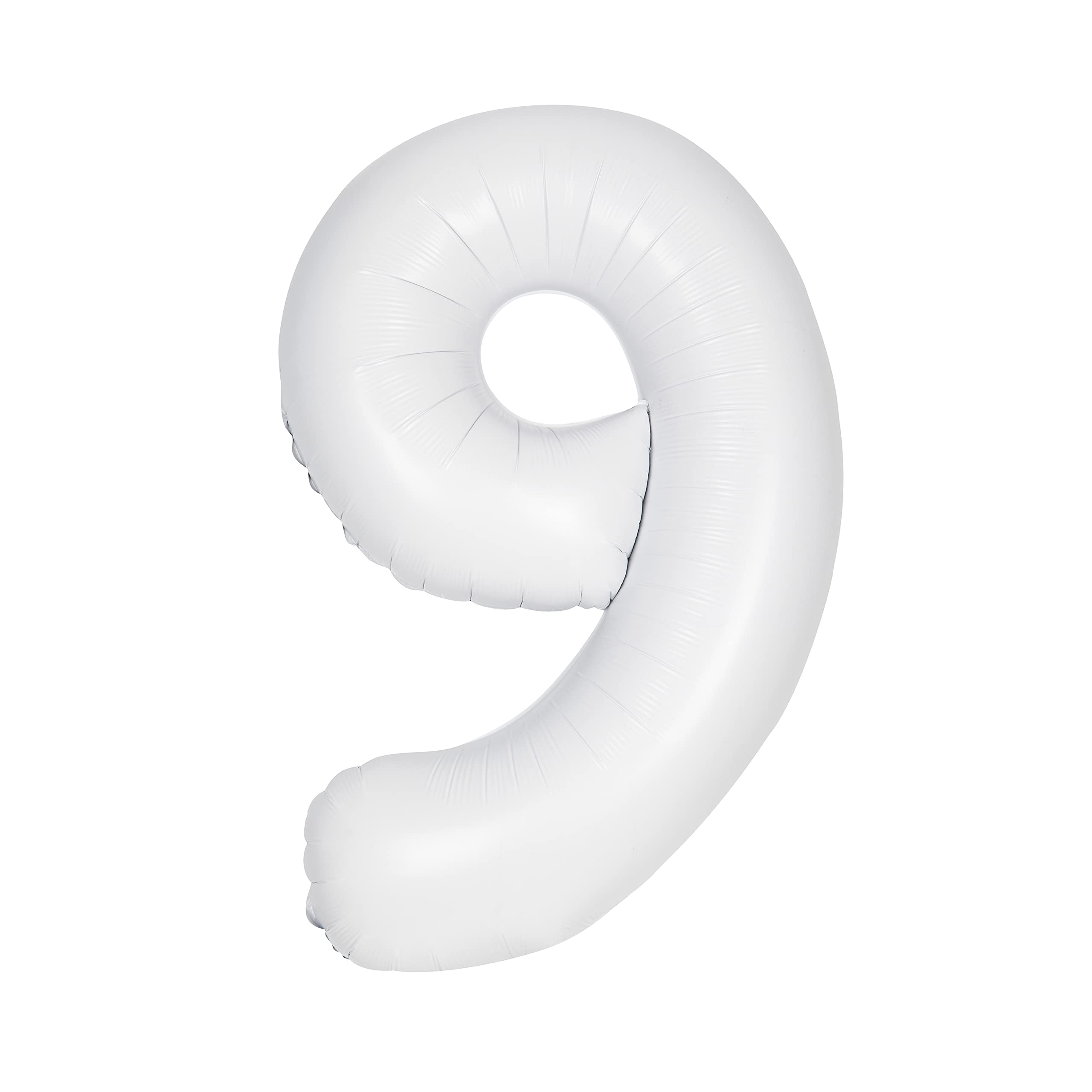 Giant Foil Number 9 Balloon - 86 cm - Matte White