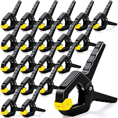 20 Pack Spring Clamps Heavy Duty Plastic Woodworking Clamps & Multi-Use Hanging Clips for Balloon Arch Clips Tarp Clips & Backdrop Holder Durable Hand Tool Kit