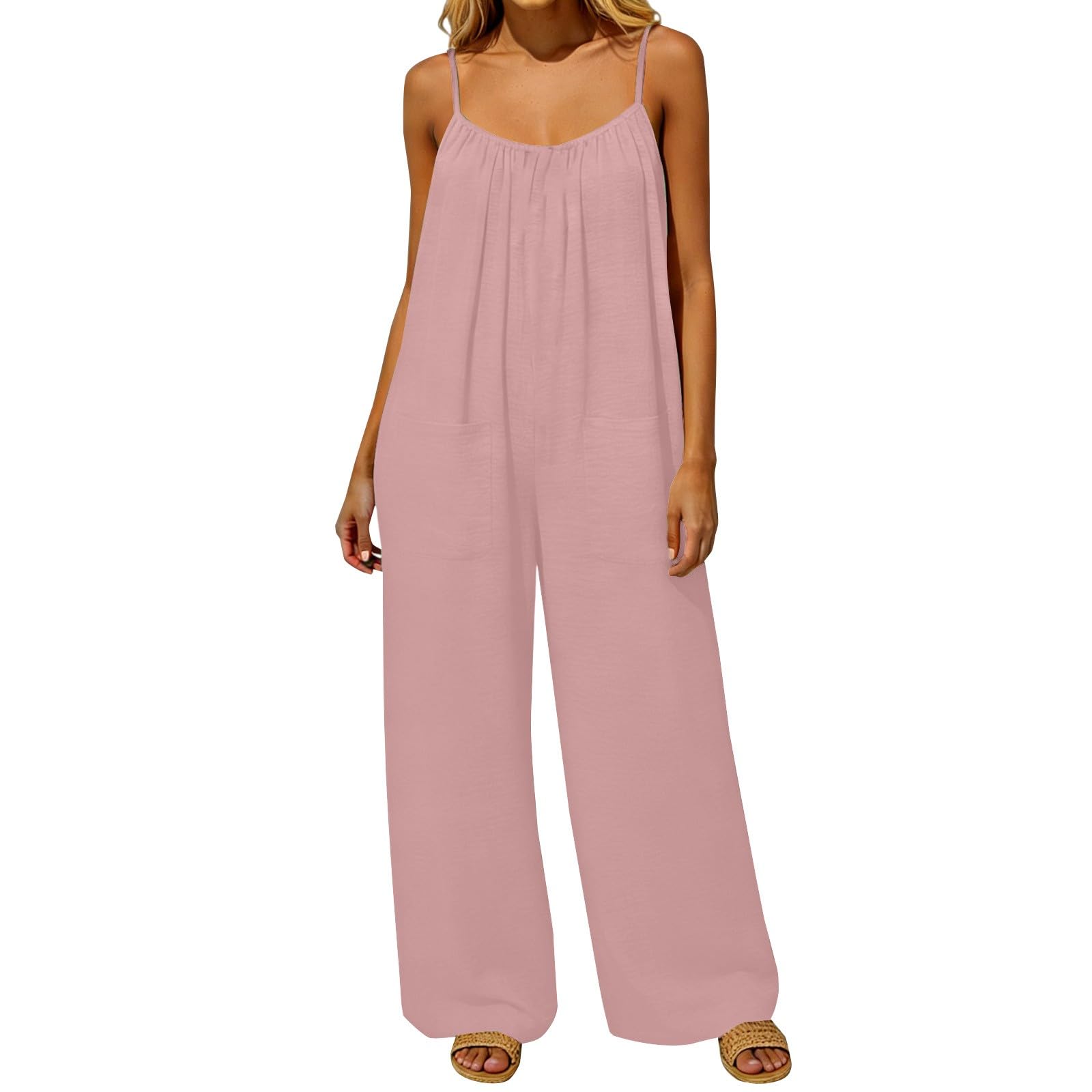 Combinaison élégante pour femme, bretelles spaghetti, dos nu, combinaison
