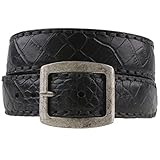 kroko gürtel braun  Sendra Leder Gürtel Kroko-Optik 879 schwarz, Länge:90 cm