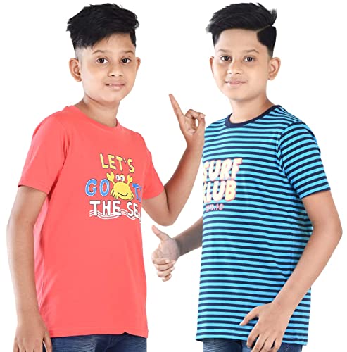 Image of Clothe Funn Boys T-Shirts Round Neck (Pack of 2)