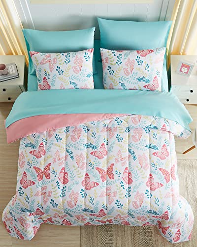 Girls Comforter Sets Queen - 7Pc Girls Queen Comforter Set Kids Bedding Sets For Girls Kids' Comforters & Sets Girls Bedding Kids Comforter Sets For Girls Comforter Sets Full Size Bedding - Butterfly #TOP23