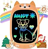 Toddler Kids Toys Gifts - 10 Inch LCD Writing Tablet Kids Doodle Board, Colorful Drawing Tablet Pad, Kids Games Christmas Birthday Dogs Toys for 3 4 5 6 7 Years Old Girls Boys(Yellow)