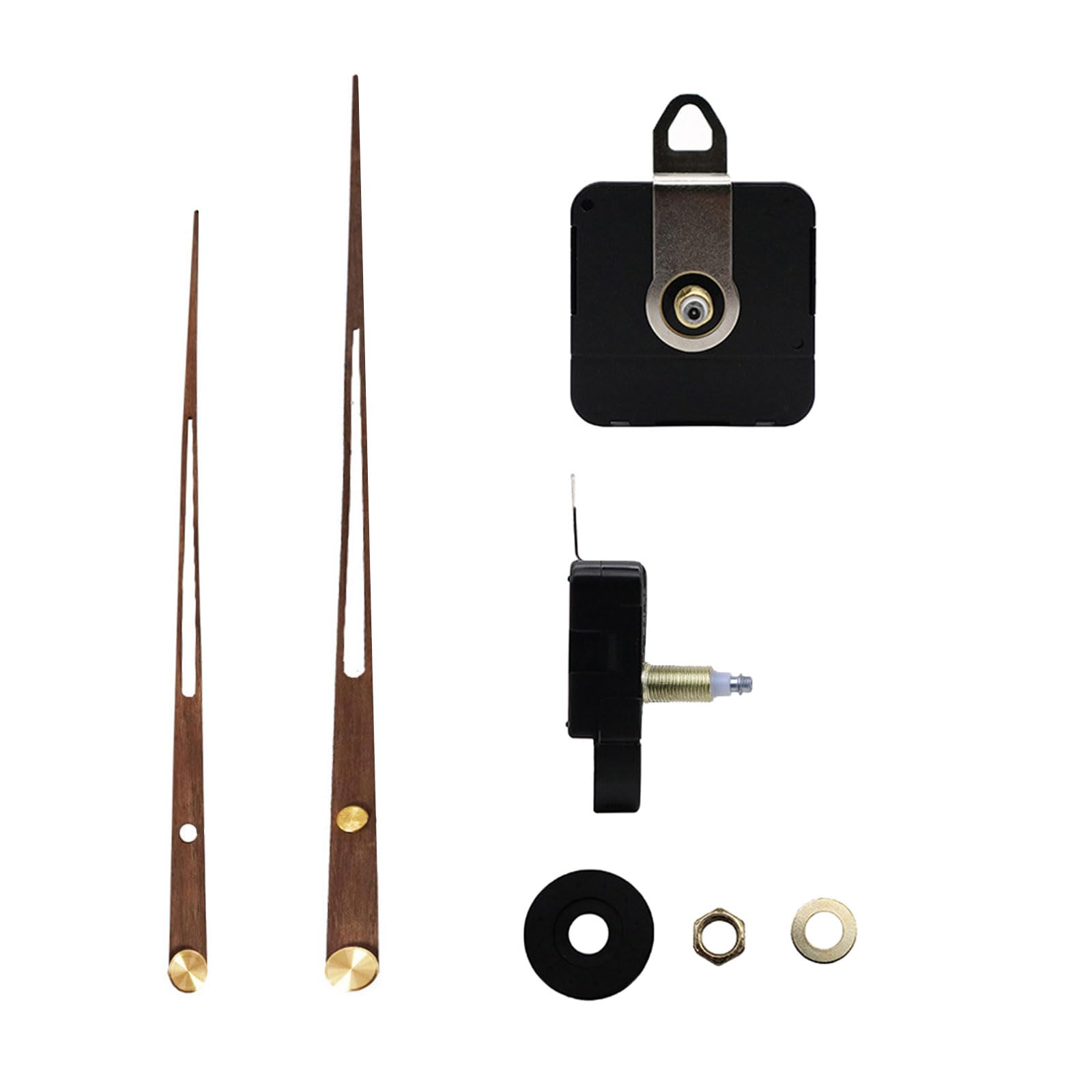 Nucelit Clock Movement Wall Clock Movements Mechanism High Torque Repair Parts with Wood Hands Replacement Supplies Repair Parts