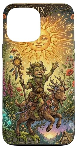 Sun Tarot Card Fantasy Imp and Goat �X�}�z�P�[�X iPhone 13 Pro Max �p