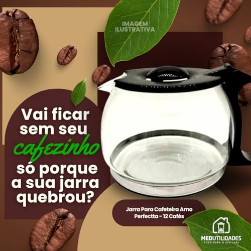 Jarra De Vidro Reposição Para Cafeteira Arno Perfectta 12 Xícaras
