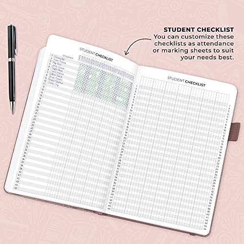 Clever Fox Teacher Planner – School Year Planner With Calendars & Lesson Plans – Teacher Plan Book For Classroom & Homeschool Organization - Undated, 7X10″, Hardcover (Rose Gold) #TOP3