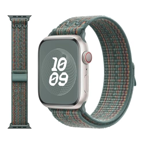 Apple Watch Uyumlu Nylon Loop Kumaş Kordon; 49 mm/46 mm/45 mm/44 mm/42 mm/41 mm/40 mm/38 mm Uyumlu, Apple Watch SE & Ultra 3/2/1 & Series 11-1