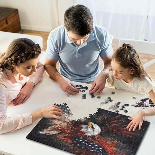 Rompecabezas de águila de 1000 piezas, juego educativo de 38x26cm ideal para compartir en familia 7
