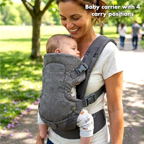 Image of SNAPTRON Baby Carrier Bag for 0-3 Years - Ergonomic Carry Bag for New Born |Adjustable Baby Carrier| Baby Carrying Bag with 4 Carry Positions |Babies Carrier Bag with Head Support, Safety Belt & Buckle Straps for 0-24 Months