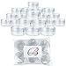 (Quantity: 60 Pieces) Beauticom 15G/15ML (0.5oz) Round Clear Jars with Screw Cap Lid for Pills, Medication, Ointments and Other Beauty and Health Aids - BPA Free