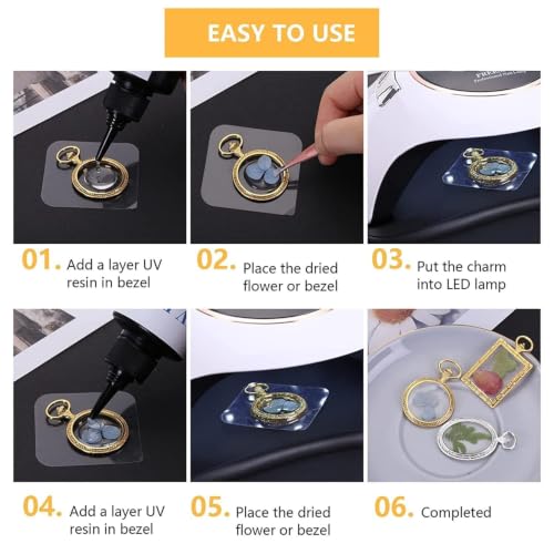 Image of KRYTONE Crystal Clear Hard UV Resin Upgraded Formula Ultraviolet Fast Curing for Jewelry Making Craft Decoration, Hard Transparent Glue Solar Cure Sunlight Activated Resin Casting & Coating(10g)