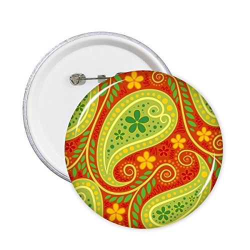Pin Badge Bouton Impression Répétée Feuille Art Finition Graphique Soignée
