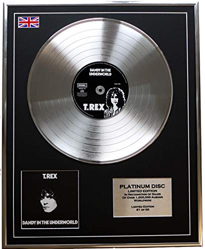 MARC BOLAN & T.REX/LTD EDITION CD PLATINUM DISC/DANDY IN THE UNDERWORLD