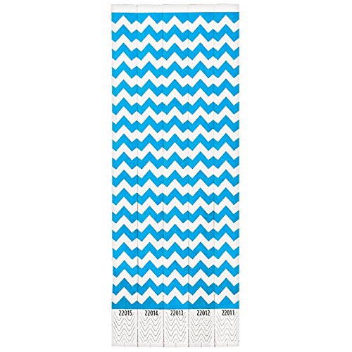 Amscan Pulseras de cheurón azul, suministros para fiestas infantiles, talla única