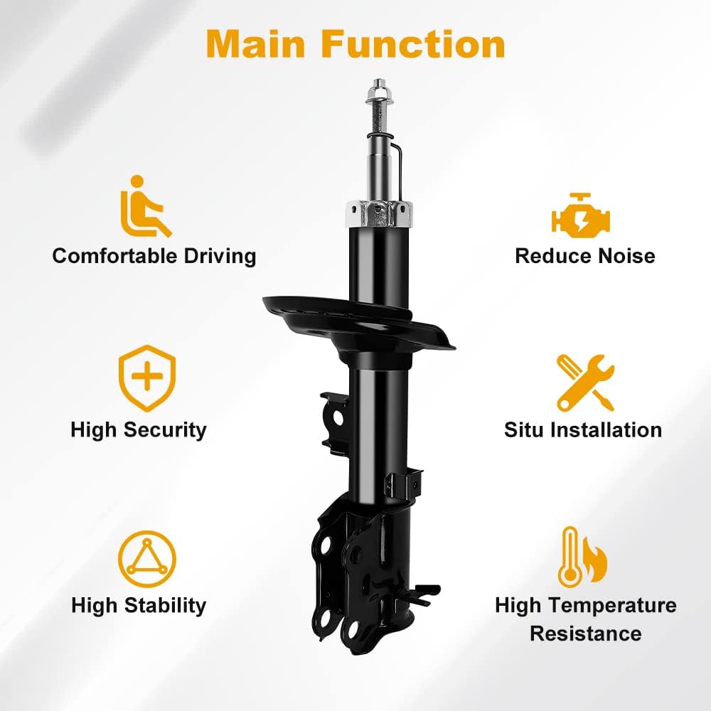 ROADFAR 2x Front Struts Shocks Absorbers Fit for 2012 2013 2014 2015 2016 2017 for Hyundai Accent 338106 72707 338107 72706