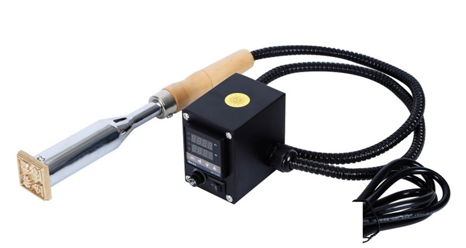Mthckxjbsuz Control Gold Foil Stamping, 300W Digital Display Handheld Stamping Machine With Wood Handle Soldering Iron For Leather Paper &Packaging(Control)