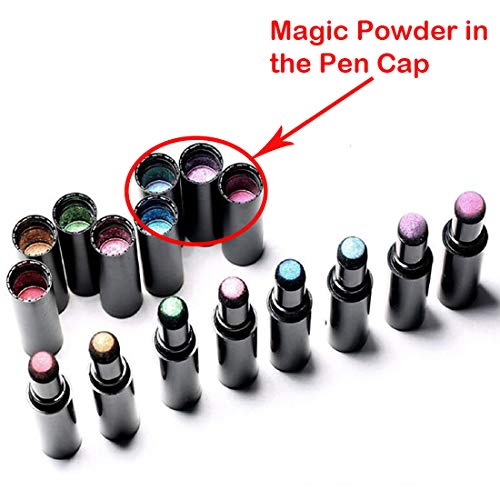 Chrom Nagel Pulver Stifte - Luftkissen Nagelpulver Stift Mit Spiegeleffekt Glitter Nail Art Stifte Lidschattenstifte – Bild 3