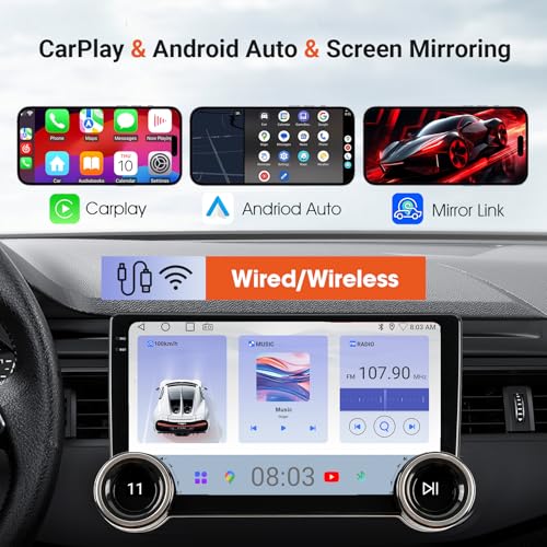 Radio para coche Haudio con pantalla táctil HD 10.1 pulgadas miniatura 2
