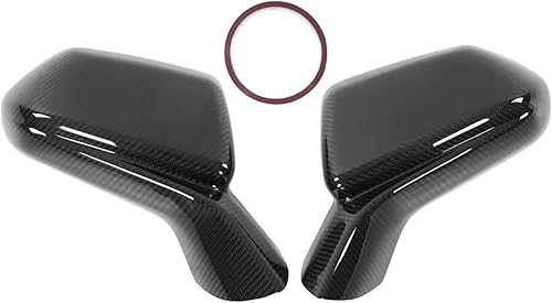 Ymiko Fundas para espejo de puerta, 2 piezas de fibra de carbono, cubierta de espejo retrovisor lateral, repuesto para Chevy 2015-2021