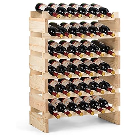 COSTWAY 36 Bottles Stackable Wine Rack Cover