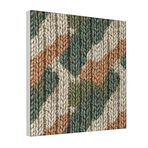 Lienzo de camuflaje verde salvia enmarcado para decorar estancias de forma fácil