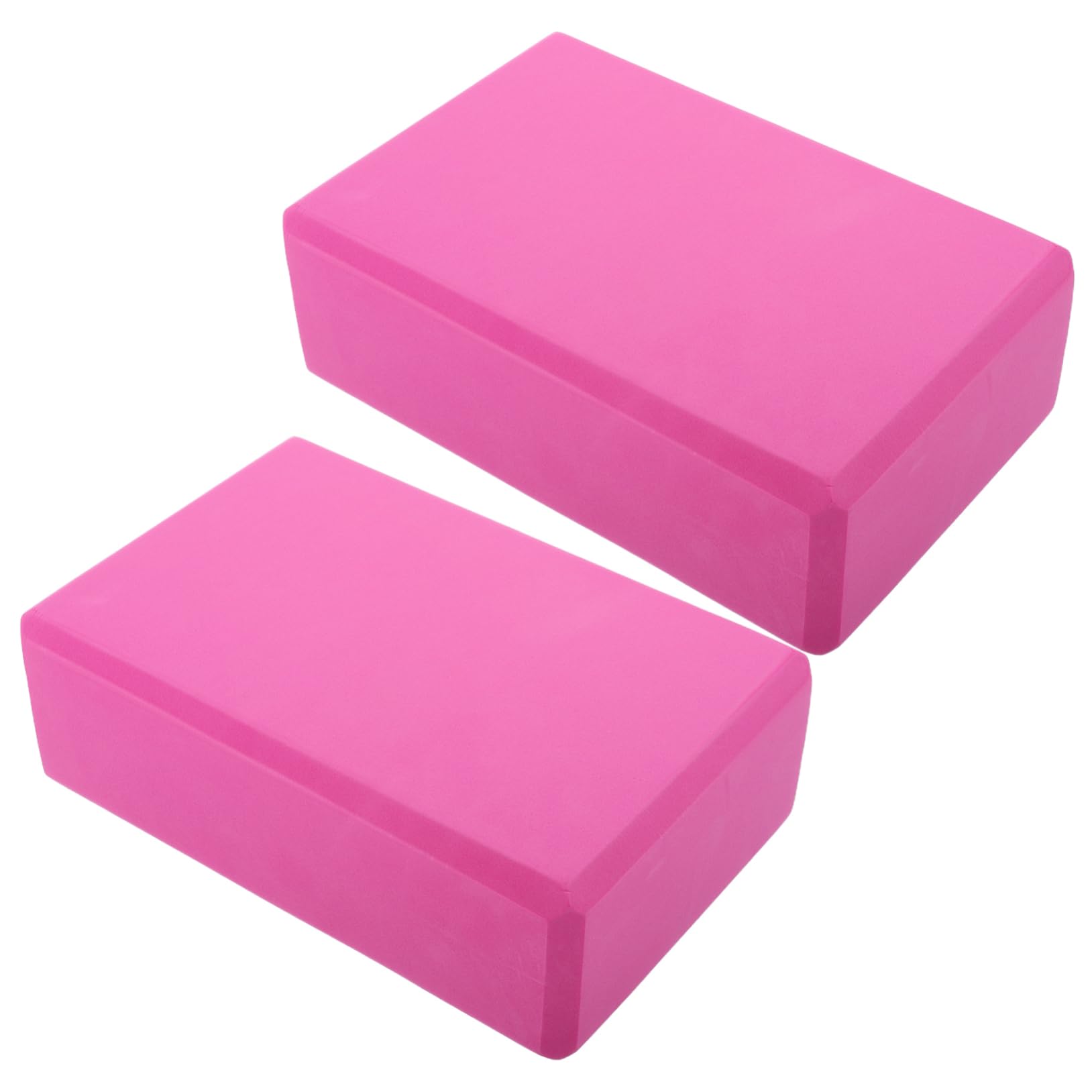 POPETPOP 2pcs Yoga Brick Blocks High Density Eva Non-slip Balance Training Yoga Practice Stretching Comfortable Grip for All Ages