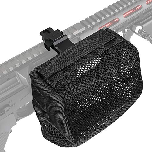 XAegis Brass Catcher, Universal Shell Catcher Net with Picatinny Rail Mount Heat Resistant Mesh Brass Collection for Rifle Range,Included Two Pic Rail Mounts