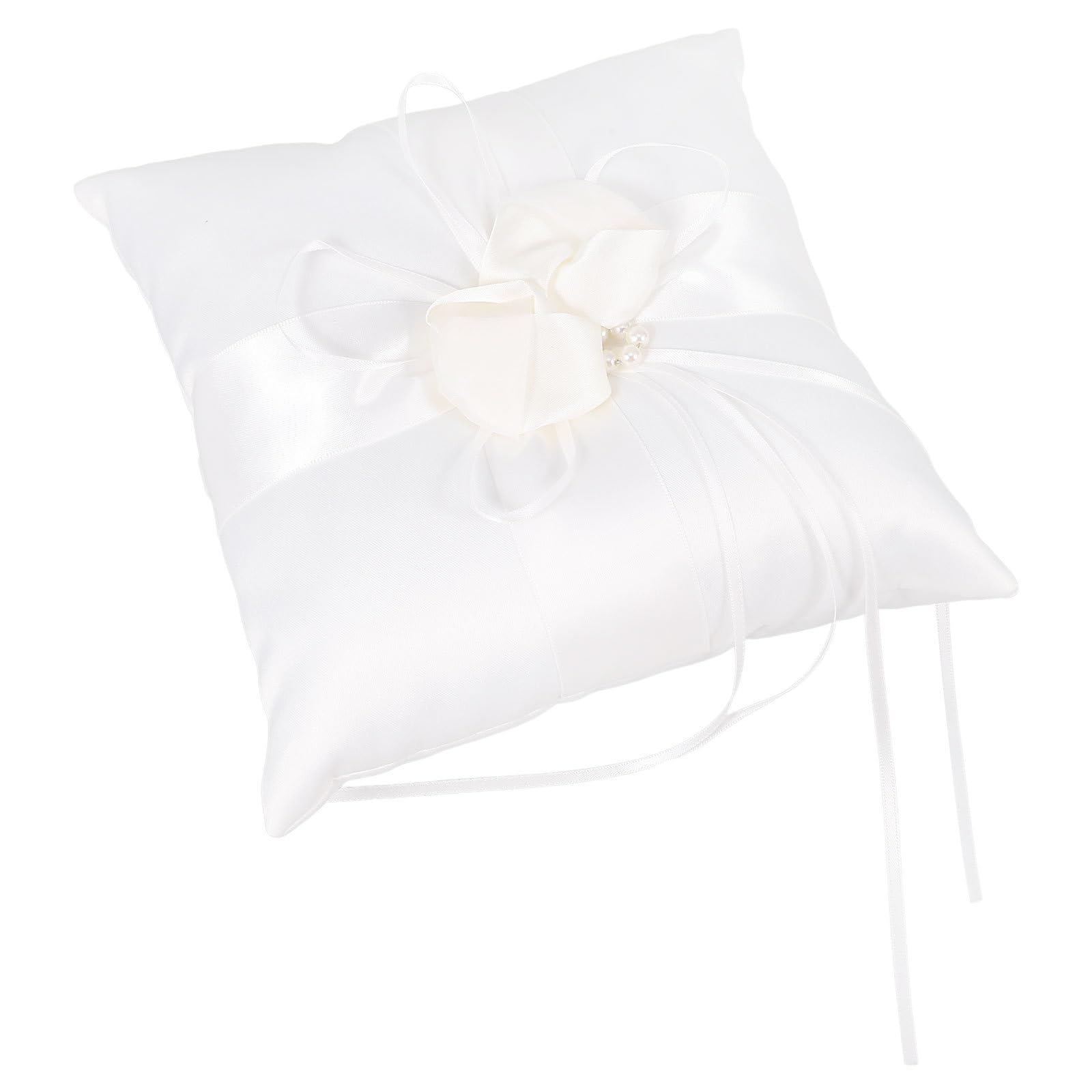 Winomo Cuscinetto avorio per fedi nuziali, per matrimonio, bocciolo 20 x 20 cm