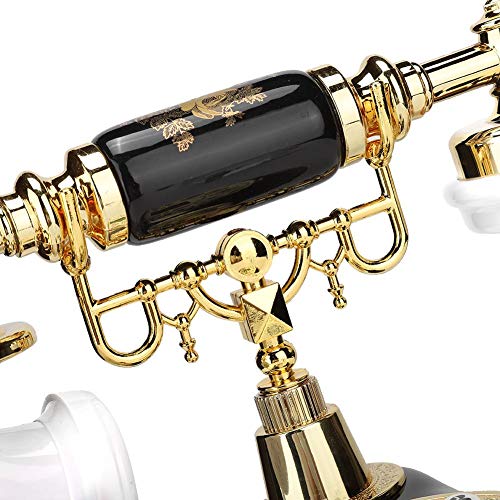 Teléfono Retro Antiguo de Cerámica Negro Oro miniatura 4