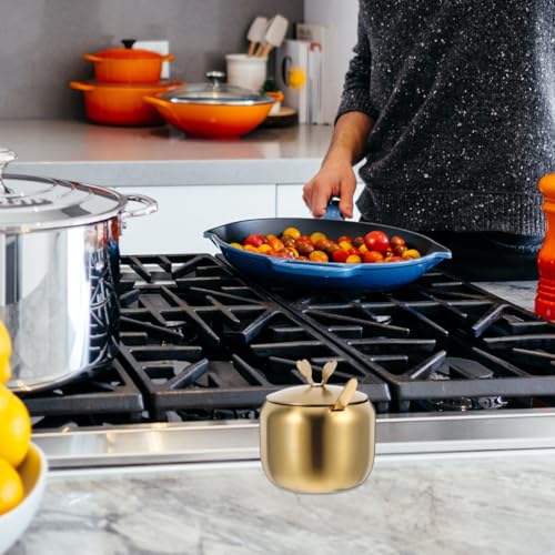 Sucrier en acier inoxydable doré LABRIMP, pot à épices élégant pour table chic
