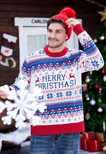 Arvilhill Men's Christmas Sweaters Holiday Funny Ugly Knitted Pullovers (S-3XL) - Image 3