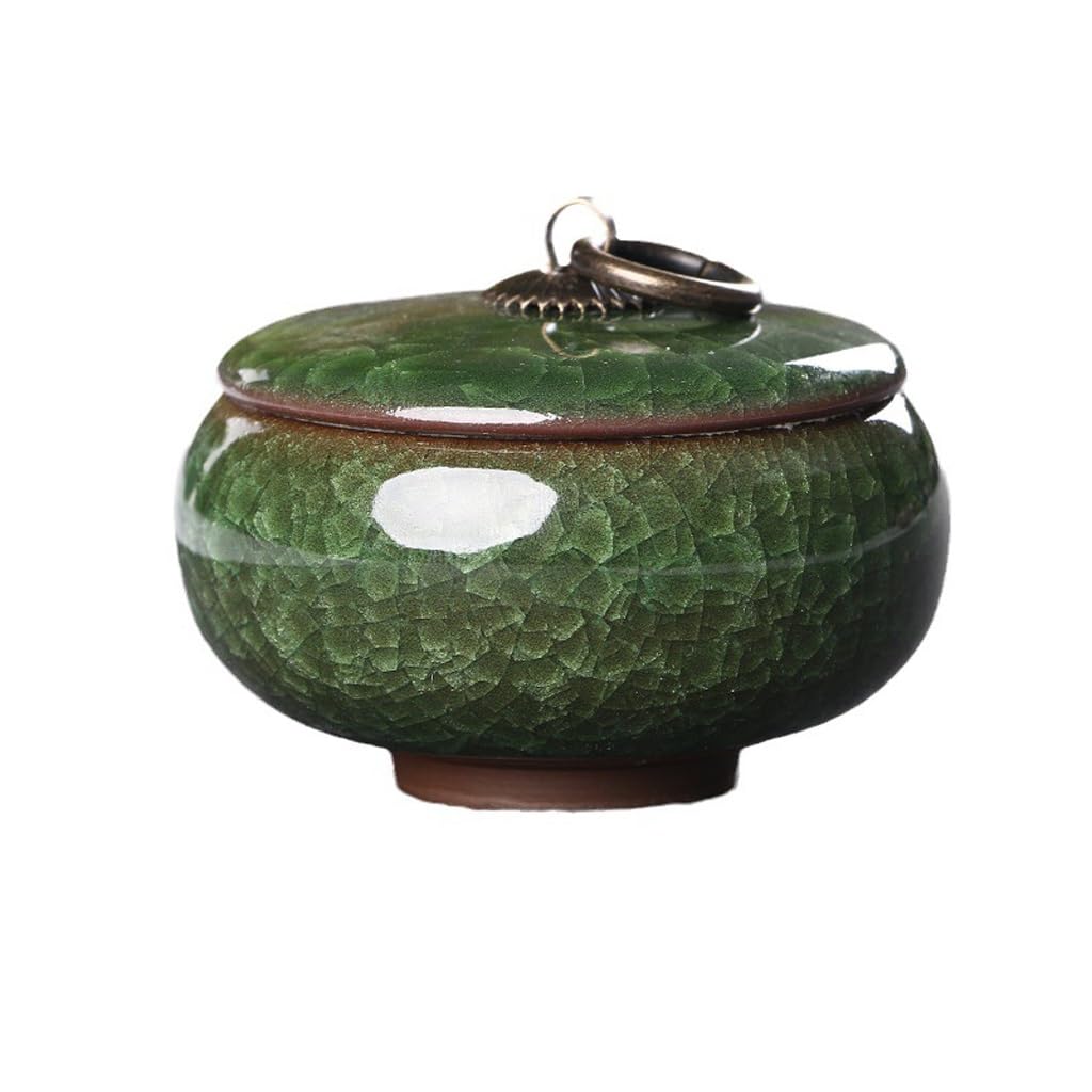 CMBSSTFC Zestaw do herbaty Puszka na herbatę z glazurą lodową, puszka na herbatę z fioletowym piaskiem ceramicznym, puszka do przechowywania herbaty, puszka na herbatę odporna na wilgoć Słoik do