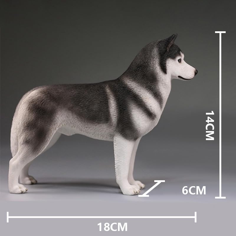 MRZ Husky Dog Statue Husky Dog Figurine for Desktop Decor Durable Polyresin with Intricate Details Gifts for Dad Birthday