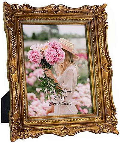 PHAREGE 8x10 Vintage Bronze Picture Frame, Ornate Antique Picture Frame for 8 by 10 Wedding Photo, Photo Frame Displays Horizontally or Vertically On Tabletop