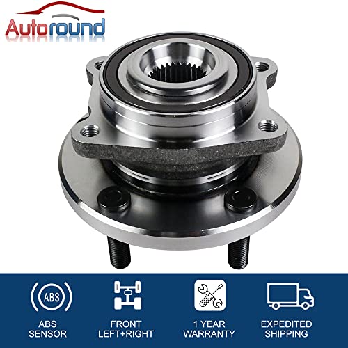 Autoround 513263 [2-Pack] Front Wheel Hub And Bearing Assembly Fit For Chrysler 200 2011-2014, Sebring/Cirrus 2007-2010, Dodge Avenger 2008-2014 5 Lug (Abs Encoder) #TOP1