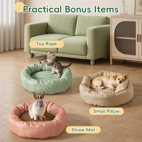 50% Off Colewin Washable Round Cat Bed for Small Pets Under 8 lbs