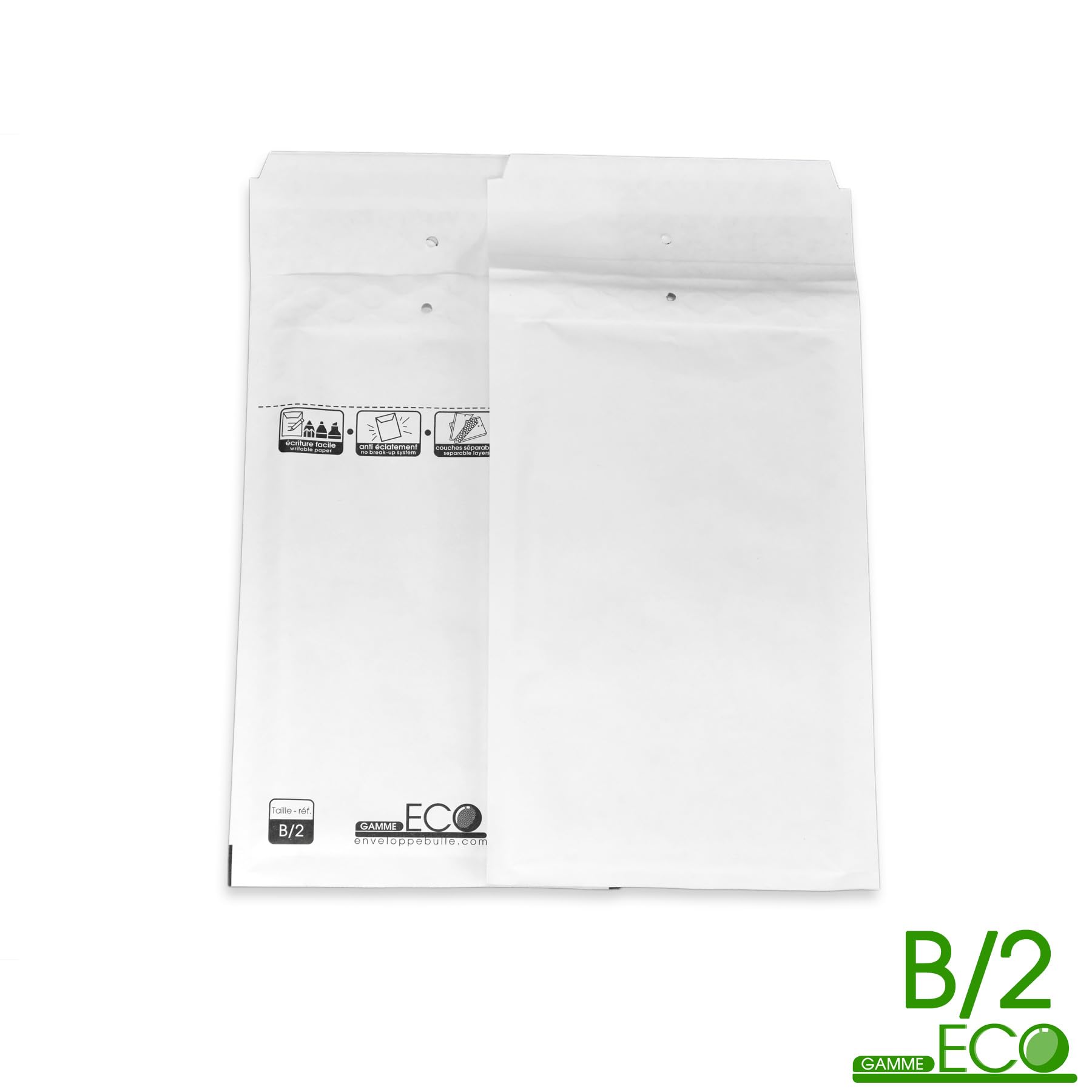 Lot de 1000 enveloppes à bulles ECO B/2 format 120x220mm