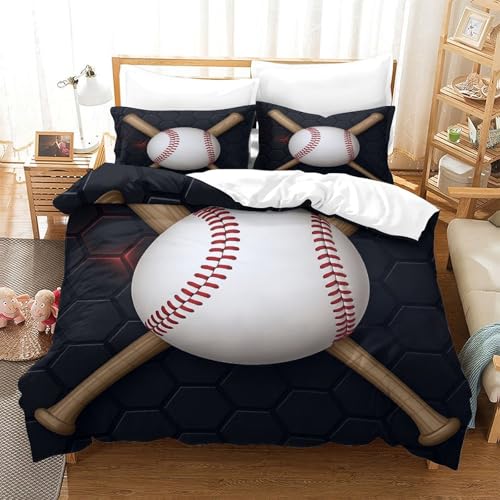 Housse de couette baseball 3D en microfibre premium de qualité supérieure - 3