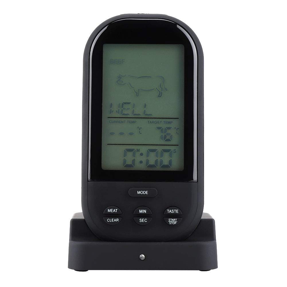 Digital Meat Thermometer, Controlled Smart BBQ Thermometer w/ 6 Stainless Steel